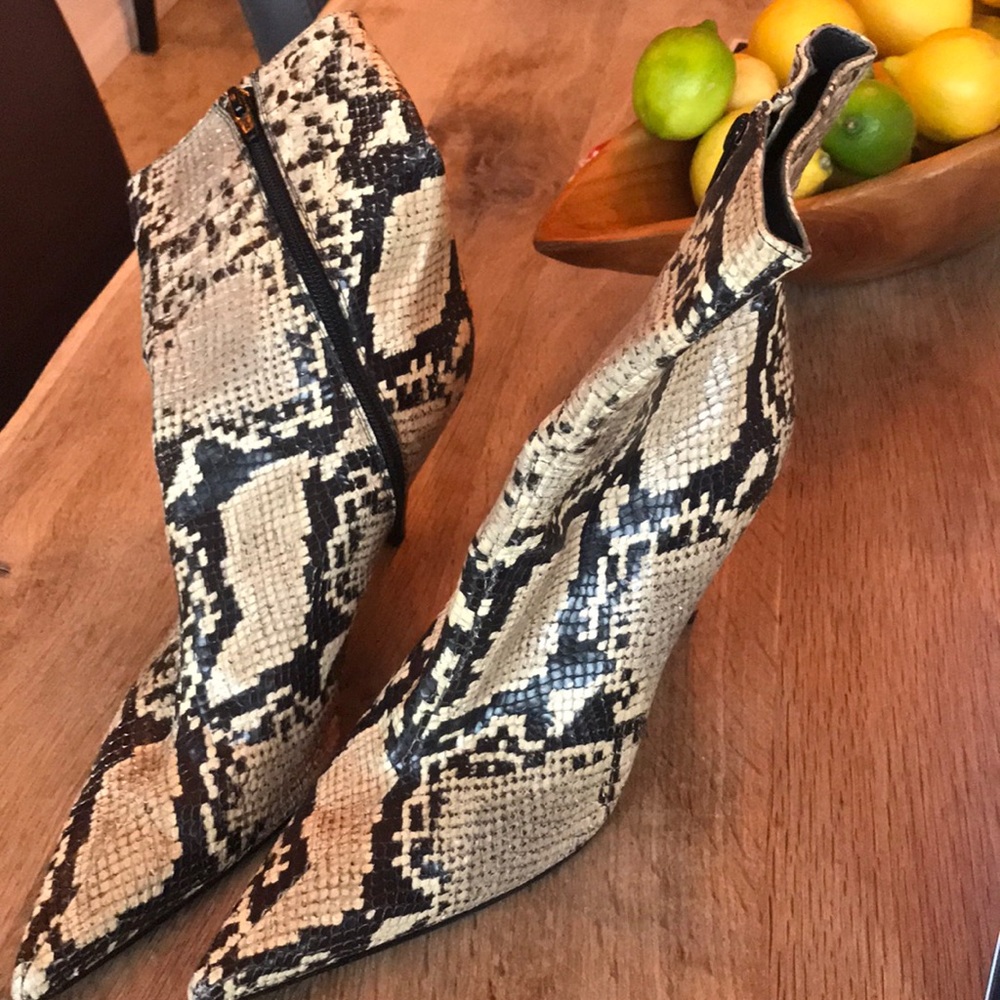 Stuart Weitzman Python Booties - image 1